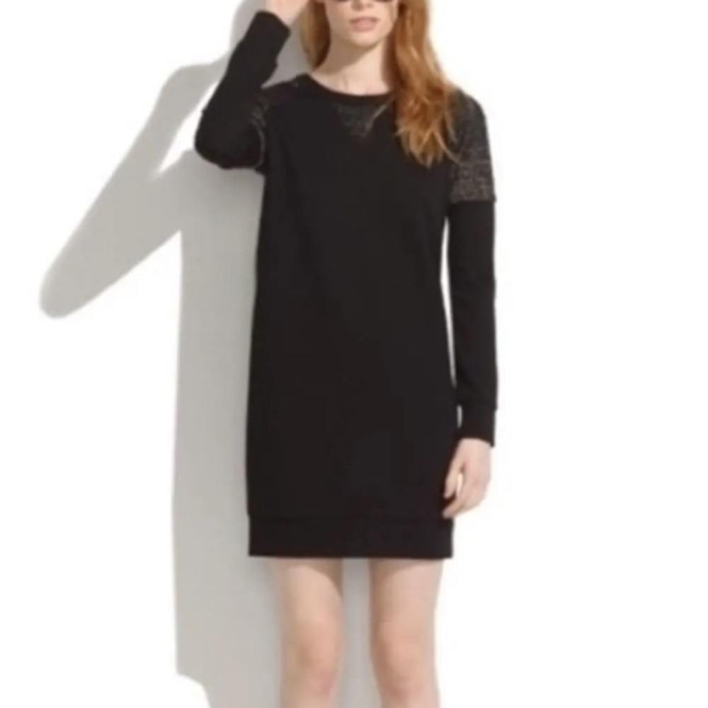 Madewell Ponte Baseball Black Dress S